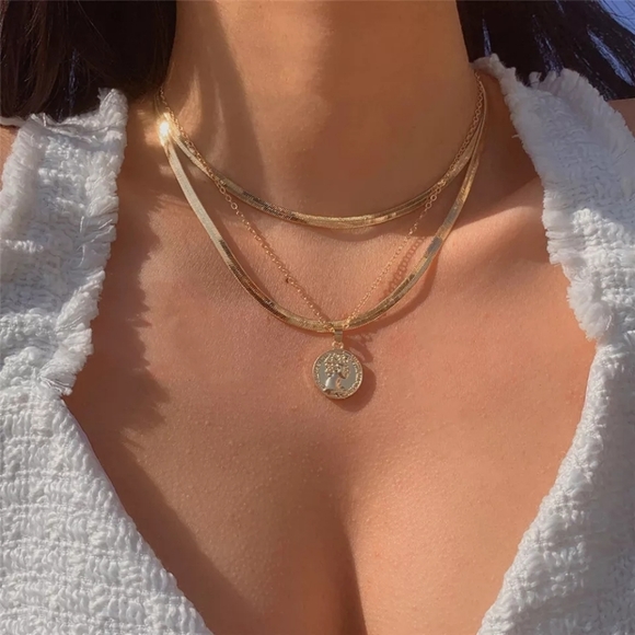 🍒 KADIE Layer Herringbone Necklace - Picture 8 of 8